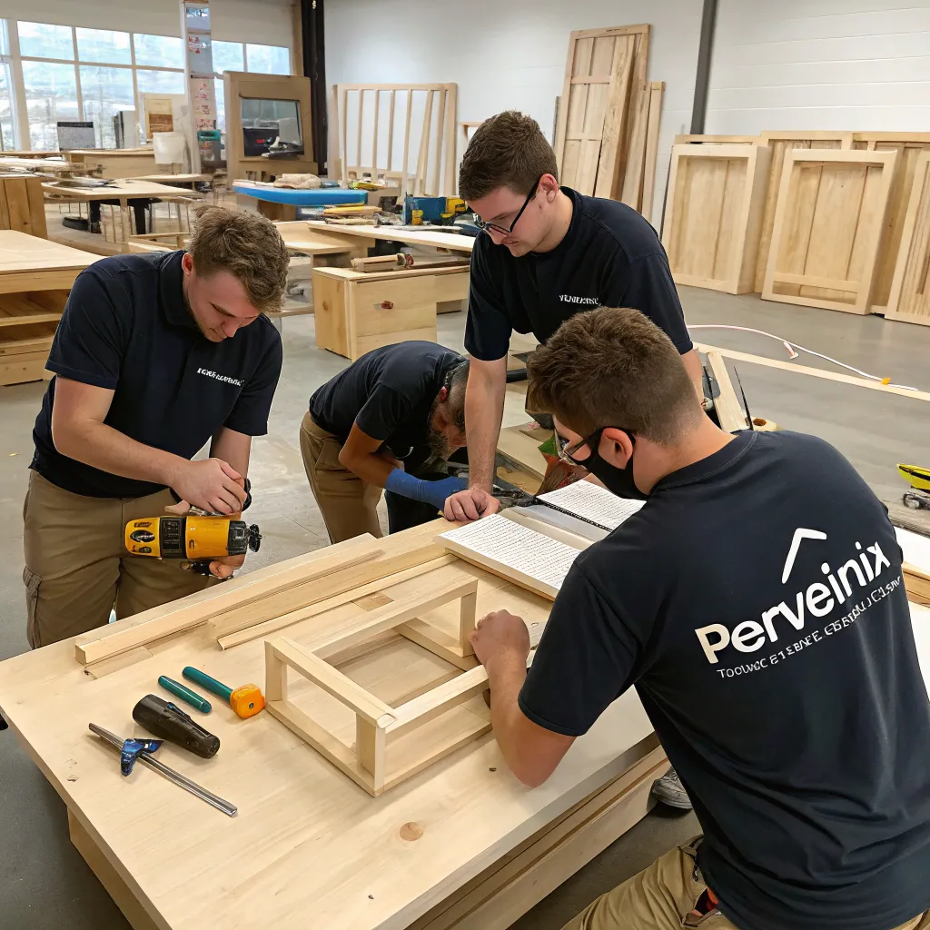 Team of PervaloniX working on a furniture project